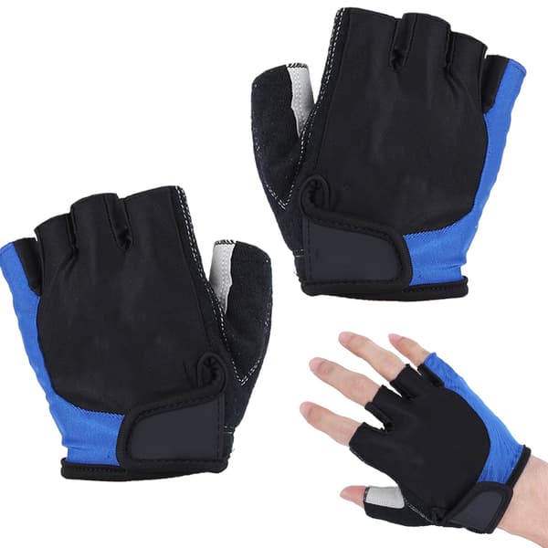 Stickat tyg Unisex Halvfinger Ridhandske Andningsbara Stötsäkra Cykelhandskar Cykelhandskar