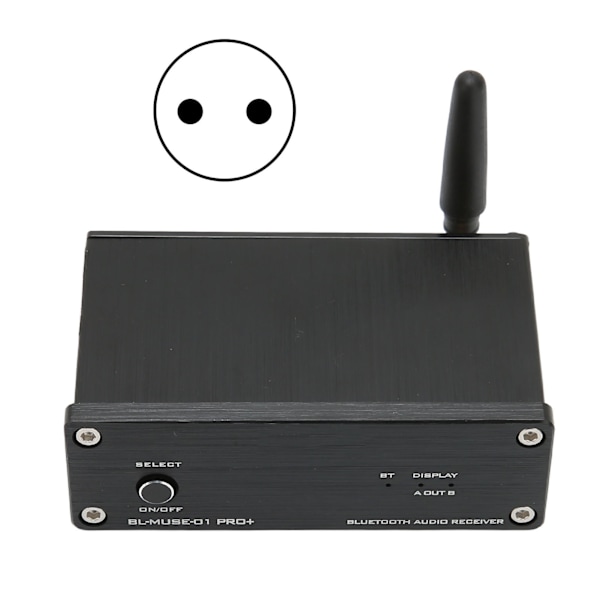 Bluetooth 5.1 Effektforsterker Lavt Tapsfri Kraftig Dekoding Format Hjemmelydforsterker 110‑240V Svart EU-plugg