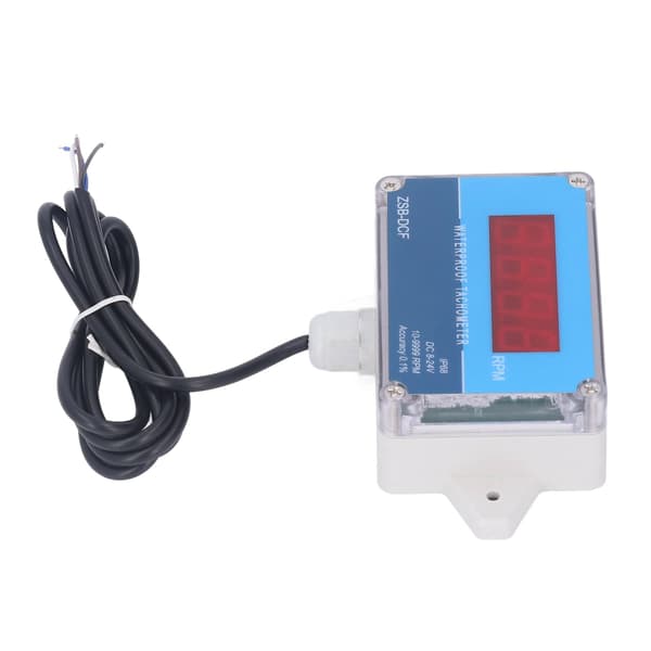 Motor Tachometer Hastighedsmåler Sensor IP68 Vandtæt LED Digital Display DC 8V‑24V