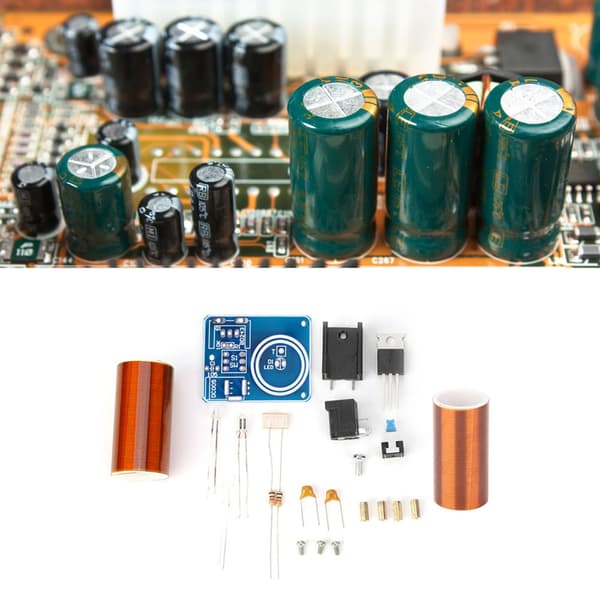Mini Tesla Coil Fjärrkontroll LED Spark Module Kit Elektronisk DIY Kit DC12V Monteringssats