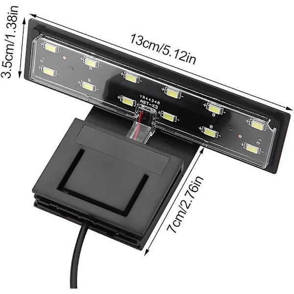 LED Akvarielys, Akvarieclipslampe, Slank LED Akvarielys, Maksimal Installationsglas Tykkelse: 5mm (EU)