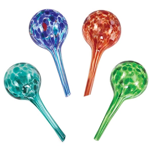 4 st växter Vatten Globe Trädgård Vattning Glas Droppboll Automatisk Glas Vattensystem för inomhus krukväxter
