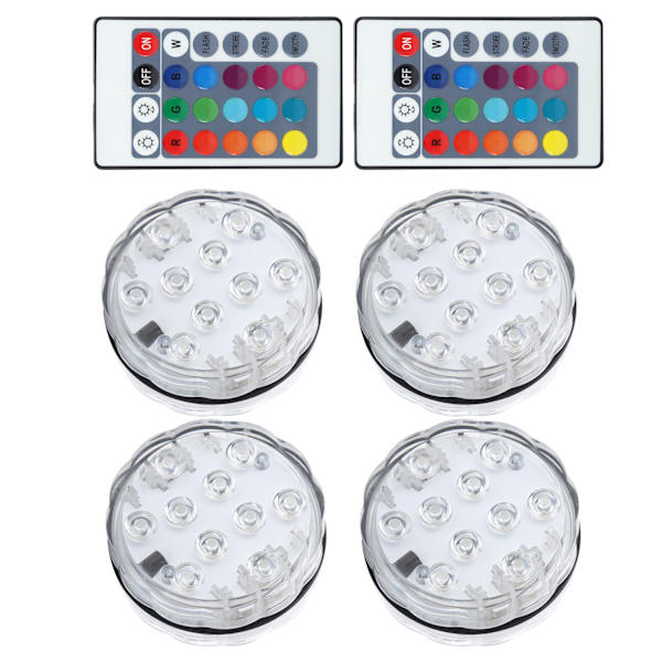 Upotettavat LED-valot RGB-vedenpitävät vedenalaiset lamput kaukosäätimellä uima-altaan sisustukseen