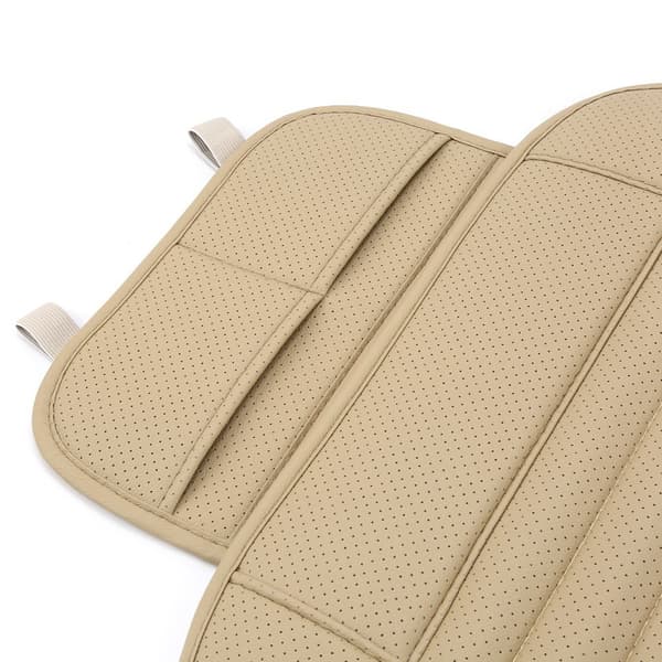 1PZ Ny Beige PU Läder Sätesöverdrag Säteskudde för Bilsäte