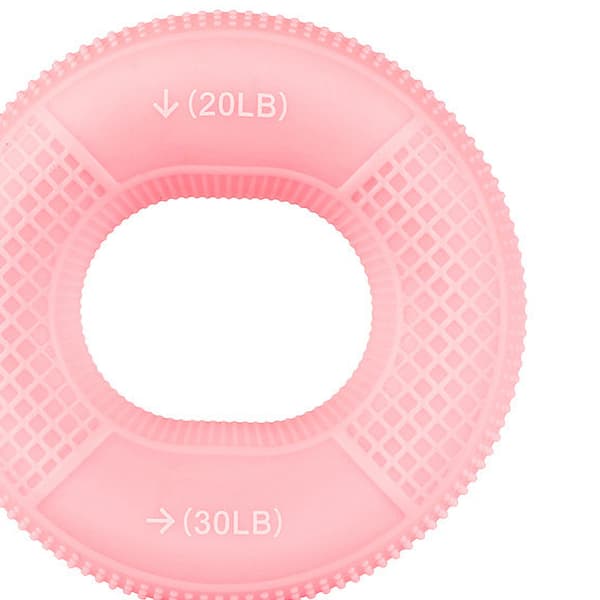 Ring Hand Exerciser Portabel Silikon Dubbel Styrka Förbättra Cirkulation Finger Exerciser Rosa