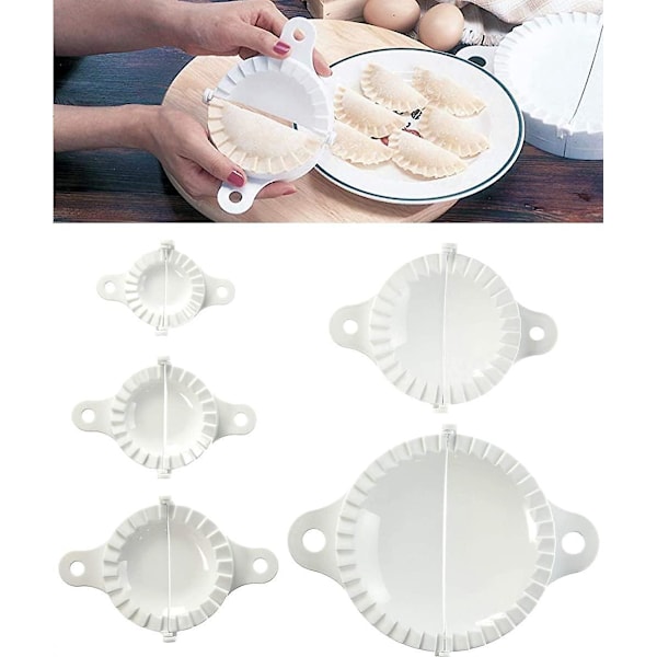 Perfekt Dumpling Maker Sæt - 5 Pak Dumpling Værktøjer med Flere Størrelser, Ideel til Tærter og Dejpresse - 5,5/7,5/9,5/12/15,5cm