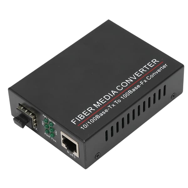Fiber Transceiver Hållbar TBC‑MC3300E‑SFP 100M SFP RJ45 Fiberoptisk Router 100‑240VUS-kontakt