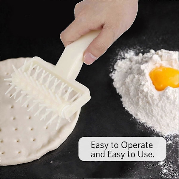 DIY Plast Tårtbröd Hålslagare Pizza Nålroller för Att Göra Kakdeg, Pizzabotten, Pajdeg, Etc_SZXM