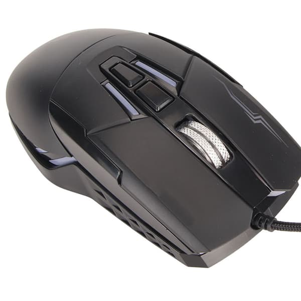 Sportsvognsformet kablet gamingmus USB optisk computermus LED-lys 4 justerbare DPI op til 3200 computermus sort