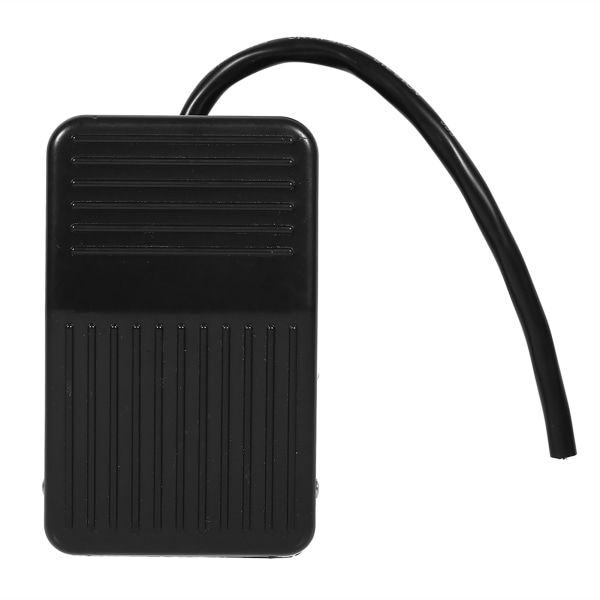 220V / 380V Elektrisk strøm Plast fodpedalkontakt On Off Kontrol Sort farve 10cm ledning