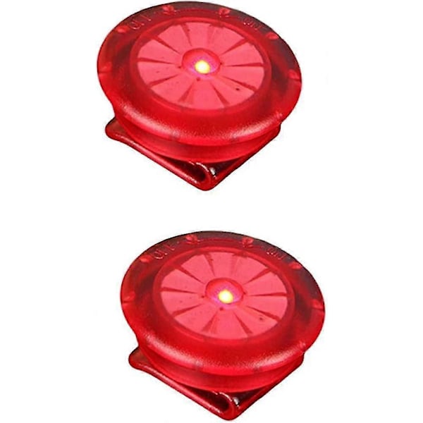 2 kpl Juoksuvalot Turvavalo Hehkuva Yöjuoksu Led Mini Valot Klipsi (vihreä) T_SZXM punainen