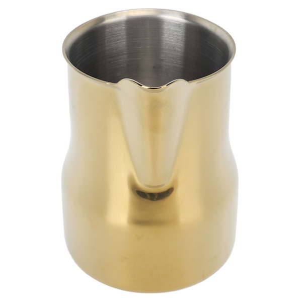 Melkeskummer 450ML 304 Rustfritt Stål Skumkopp Dryppfri Kaffe Dampende Melkekanne Gull