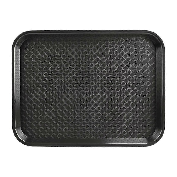 Snabbmatsbricka, liten storlek: 345 x 265 mm/ 13,5 x 10,5 tum, svart polypropen