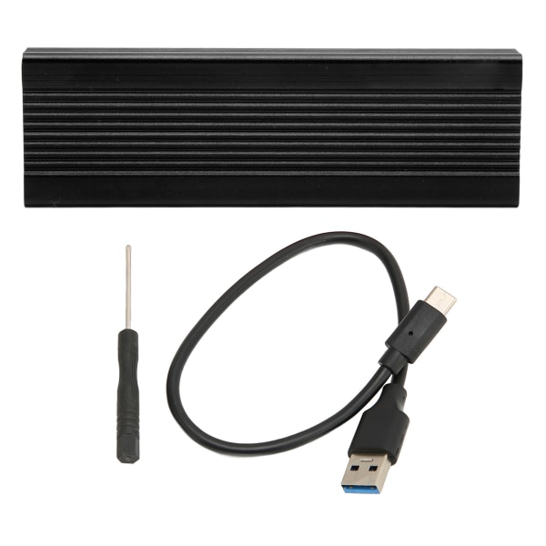 SATA M.2-hölje USB3.1 10 Gbps Ultratunn aluminiumlegering Plug and Play NVMe SSD-hölje för bärbar datoröverföring Svart