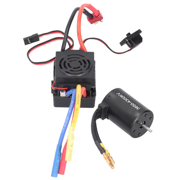 3650 Vattentät 4300KV Borstlös Motor 60A Borstlös ESC Tillbehörssats för 1/10 RC Bil