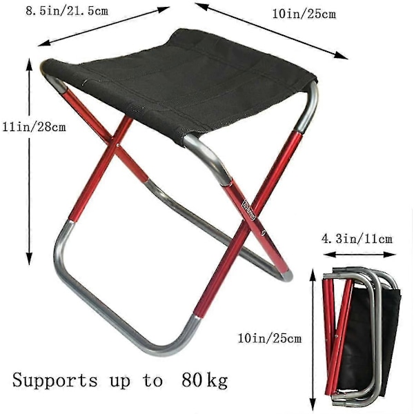 Utomhus Camping Fällbar Pall Mini Hopfällbar Stol Sits