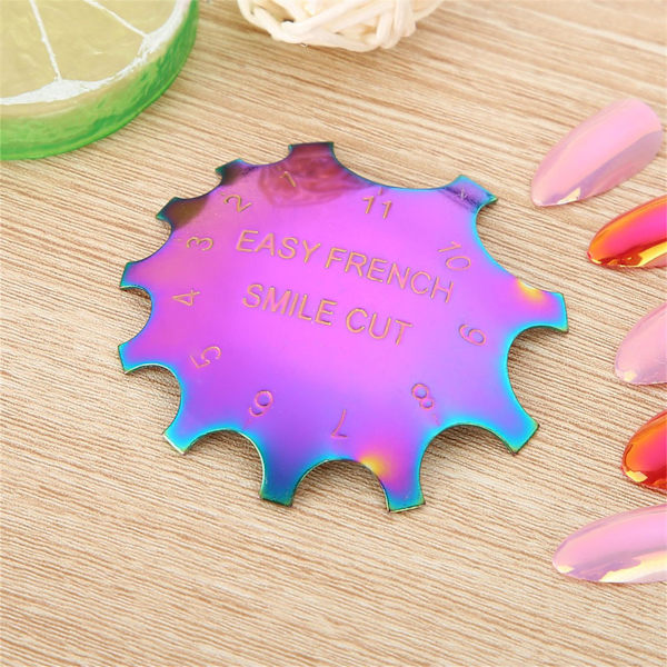 Manikyyri Easy French Smile Line Cut Edge Trimmer Nail Art Template Tool