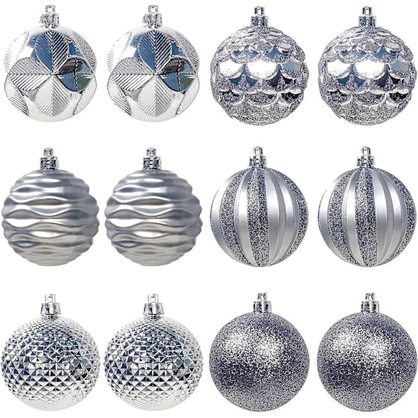 2.36\"/6cm Julgranskulor, för Julfest - 12 st, rosa