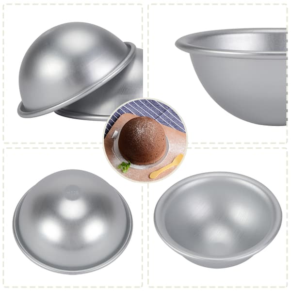 9 cm Halvcirkelform Aluminium Halvkugle Chiffon Kageform Bikini Kage Dessert Budding Bageform