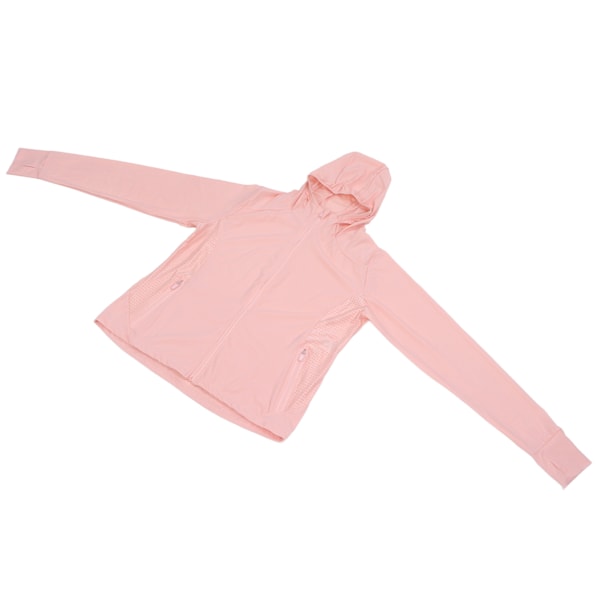 Kvinde Solbeskyttelse Hoodie Fashionable Udendørs Åndbar Langærmet UV Beskyttelse Jakke (Pink) XL