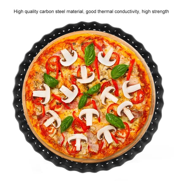 Husholdnings Tyk Non-Stick Kulstofstål Pizzaform Bageplade Køkken Bageværktøj (S (5in))