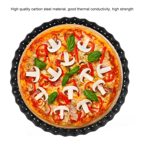 Husholdningsfortykning non-stick kulstofstål Pizzaform Bagepande Bakkeværktøj til køkken(S (5in))