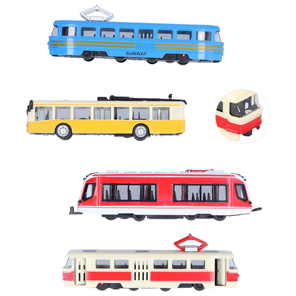 Højhastighedstog Bus Model PullBack Køretøjssamling Model Legetøj til Børn (En Gruppe)