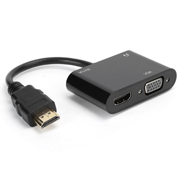 Videokonverter HDMI til HDMI/VGA/Micor Strømforsyning 3,5 mm 4K HD Samtidig Visning