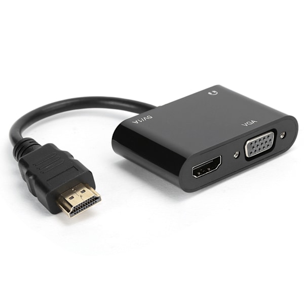 Videokonverterare HDMI till HDMI/VGA/Micor Strömkälla 3,5 mm 4K HD Samtidig Visning