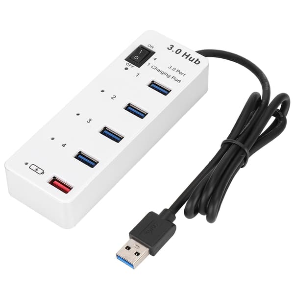 BYL-3011 USB3.0 4 höghastighets-hubb USB-laddningsgränssnitt datortillbehör vit