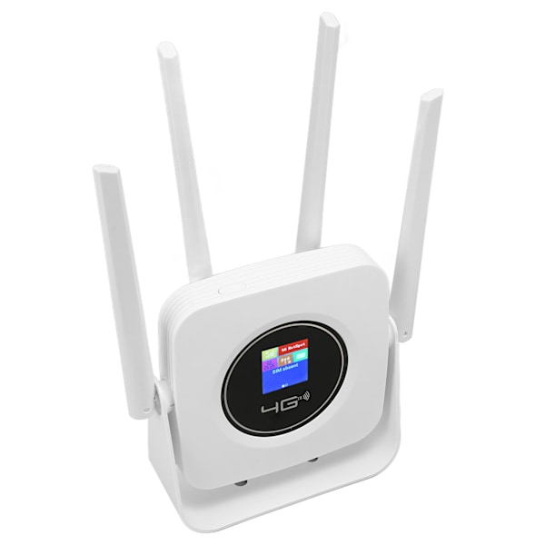 4G LTE trådløs router Professionel høj hastighed 300 Mbps mobil WiFi hotspot med SIM-kortslot til europæisk region 100-240V hvid EU-stik