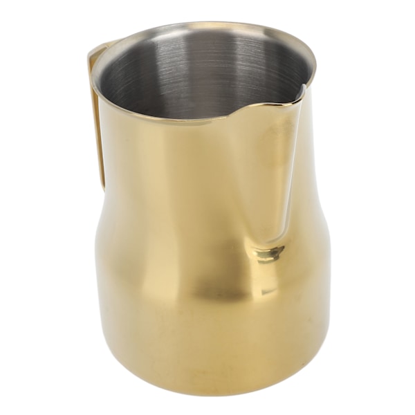 Melkeskummer 450ML 304 Rustfritt Stål Skumkopp Dryppfri Kaffe Dampende Melkekanne Gull