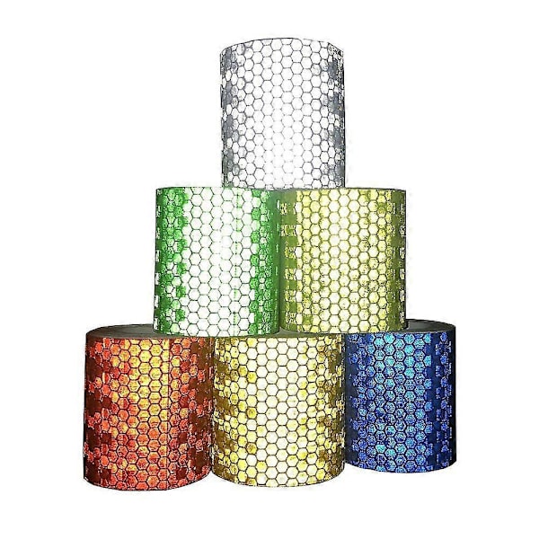 Naievear 3m Reflekterende Varseltape Selvklebende Sikkerhetsklistremerke for Sikker Bilstyling Rød