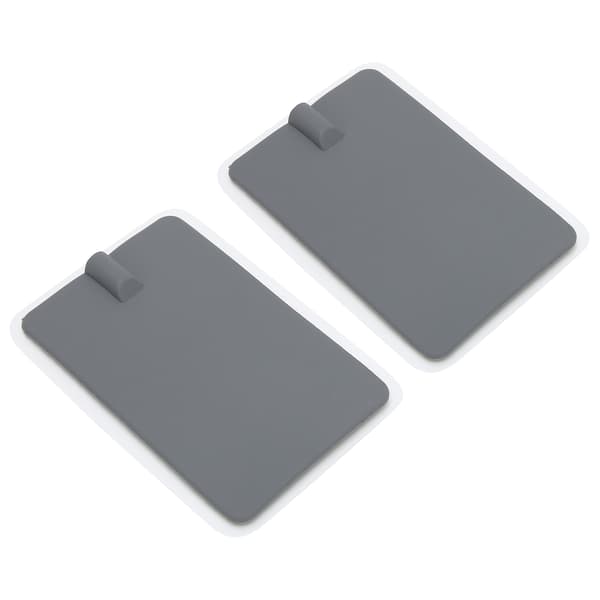 2 stk. Silikone Elektrode Pude Blød Elektrode Patch til Fysioterapi Instrument Grå 7 x 11cm