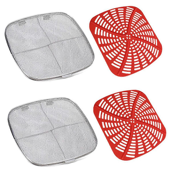 Stänkskyddspackning för Ninja Air Fryer Inomhusgrill, Röd