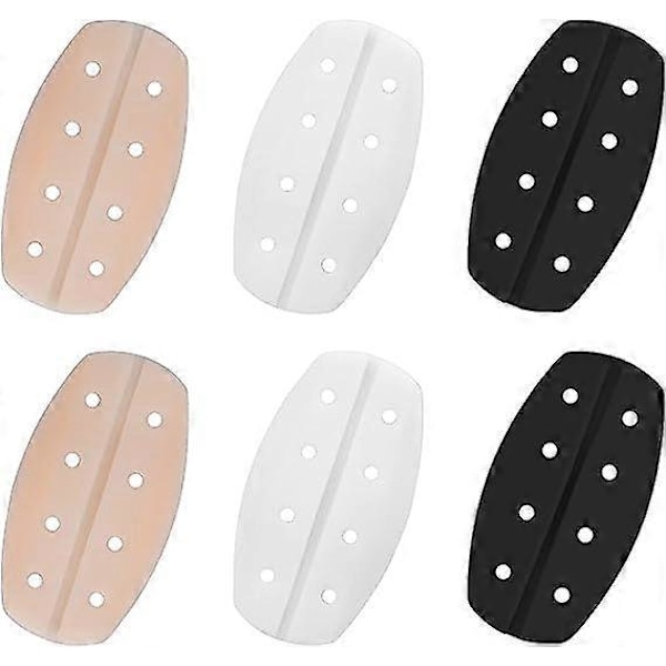 3 par sklisikre silikon BH-stropp pads, BH-stropp pute for kvinner, lindrer skuldersmerter (3 farger)