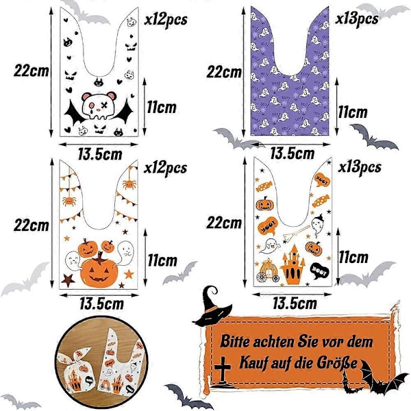 Halloween Slikpose, Slikposer, Slikpose, 50 STK Halloween Slikposer, Slikposer, Gaveposer
