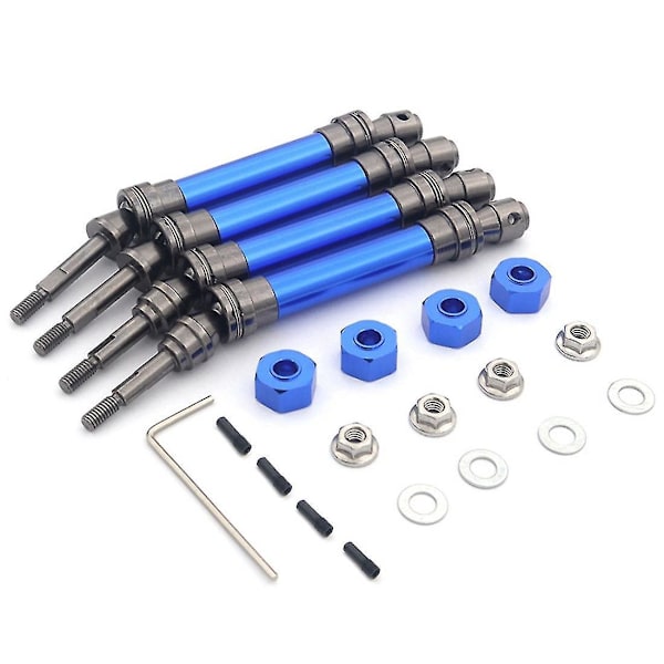 4 stk. Metall Fremre og Bakre Drivaksel Cvd egnet for 1/10 Slash Stampede Hoss Vxl Rc Bil Oppgraderingsdeler, blu-B8