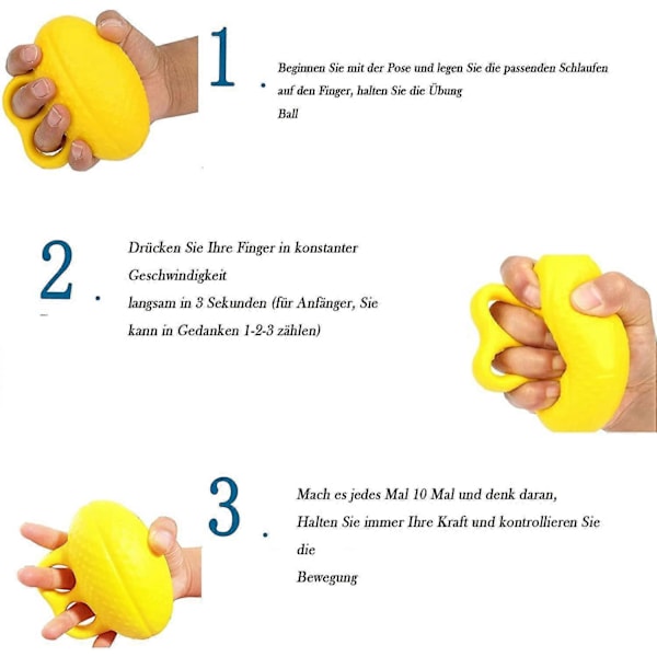Håndtræner - Æltebolde til styrkelse af hånd- og fingerstyrke, design med to fingerhuller