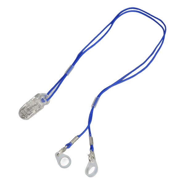 Hörapparathållare Transparent klämma Blått rep Nylon Lätt att fixera Hörapparatsnor för trädgårdsarbete Sport Binaural