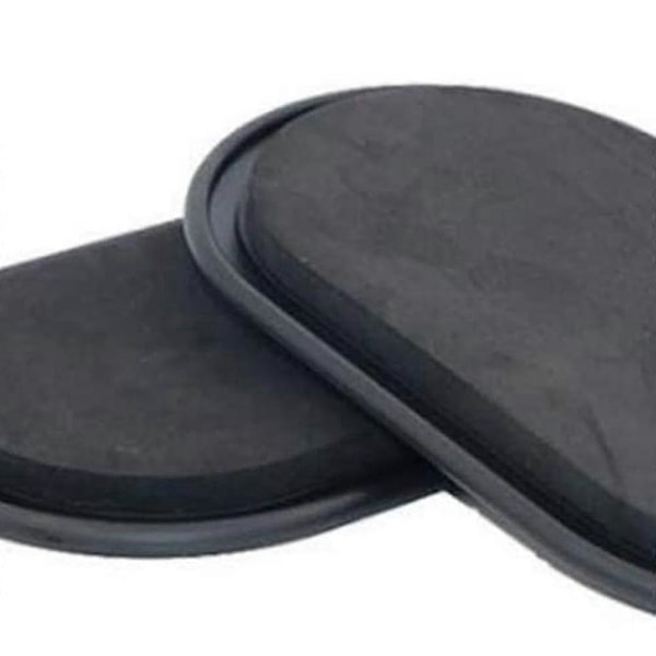 Träningsglidplattor, dubbelsidiga ovala golv Sport Core Sliders Zekai Svarta