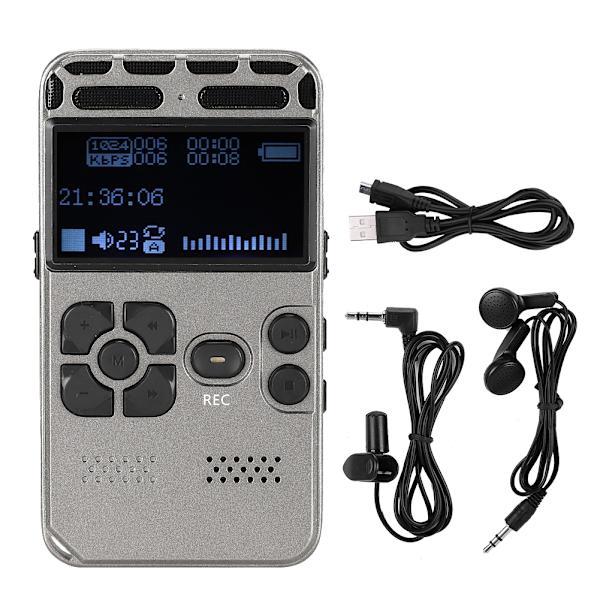 3.7V 8G 2.0in farve LCD digital stemmeoptager Stereo Surround MP3-afspiller til forelæsningsinterview