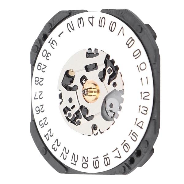 Kalender Hvit datovisning VX32 Quartz Watch Movement Replacement Watch Reservedeler Reparer Movement