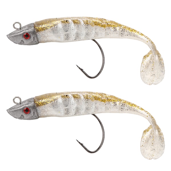 2 stk PVC Jighead krok Vinter Isfiske Lokke Kunstig Myk Simulering Agnsverktøy Tilbehør 2#