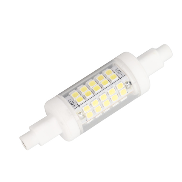 R7s LED-lampa 80 mm 5 W dubbeländad strålkastare med 60 LED 6000 K vitt ljus majsbelysning för utbyte 220 V