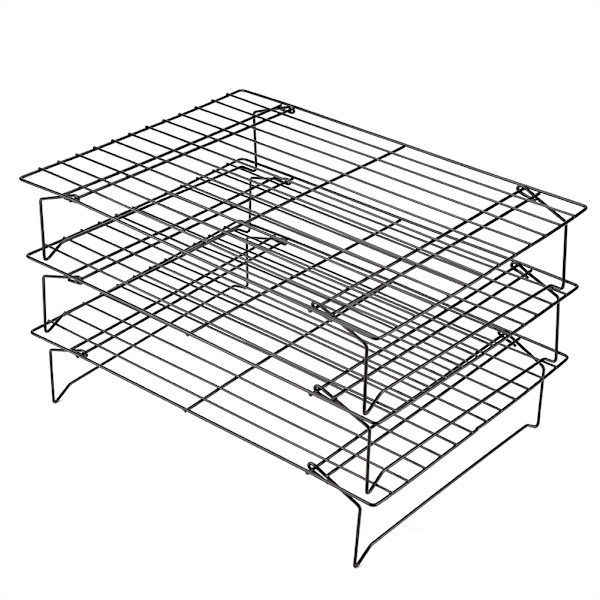 Avkjølingsstativ i rustfritt stål, non-stick stekegrillbrett for kjeks / kake / brød