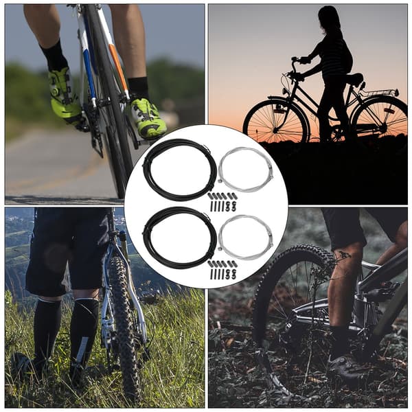 Cykelbremse Skiftekabel Line Wire Hus Sæt Derailleur Kits Cykeltilbehør Sort