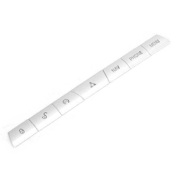 7 stk. multimediepanelknappdeksel klistremerke sølv aluminiumslegering passer til Jaguar XF 2012-2015
