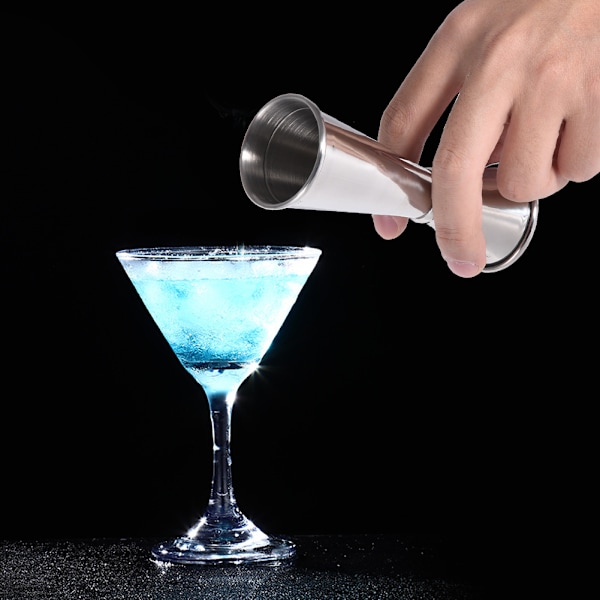 304 rustfrit stål bar vin cocktail shaker dobbelt jigger bartender måleværktøj tilbehør sølv