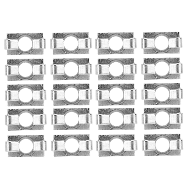20 st aluminiumprofil fjäder elastiskt anslutningsdon galvaniserat stål inbyggt passande fästelement (20 serie-spår 6)